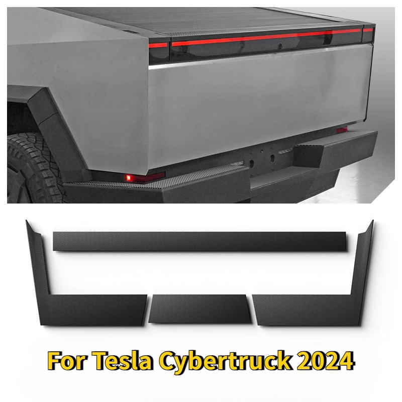 Rear Bumper Protection Pad for Tesla Cybertruck 2024 TPE Rear Bucket Cover Protective Strip Car Accessories for Cyber Pickup