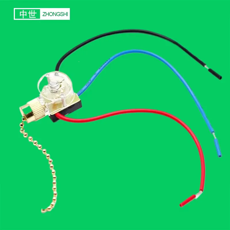 

ZE-110 Zing Ear Pull Chain Speed Fan Switch 3 Way Light 3A 6A Replacement GOOD Quality Control Lamp Function Easy DIY