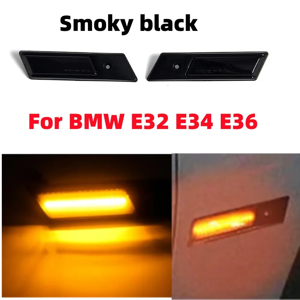 

2 шт. автомобильный динамический указатель поворота на крыле для BMW E32 E34 E36 светодиодный боковой габаритный фонарь 1990-1996 M3 M5 3 5 7 SERIES