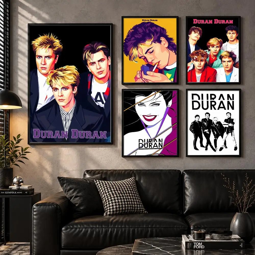 Band D_Duran Duran Album Poster Wall Art Sticker For Living Room Bedroom Bar Home Decor Mural Painting Decoration