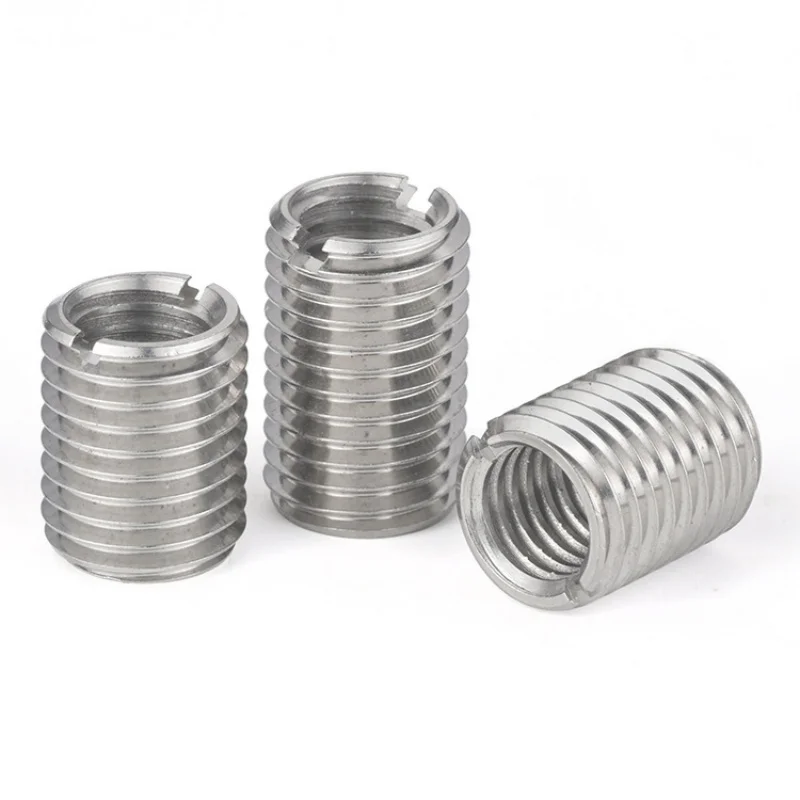 304 Stainless Steel Inside Outside Thread Slotted Adapter Screw M2~M10 Wire Thread Insert Sleeve Conversion Nut Coupler Convey
