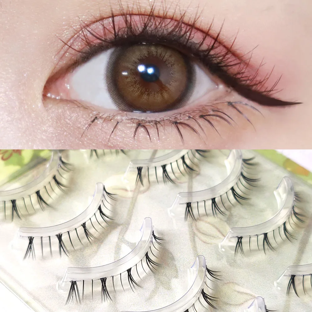 

ICYCHEER 5 пар 3D норковых накладных ресниц под нижней частью, грязные перекрестные толстые нижние накладные ресницы, мягкие длинные накладные ресницы ручной работы