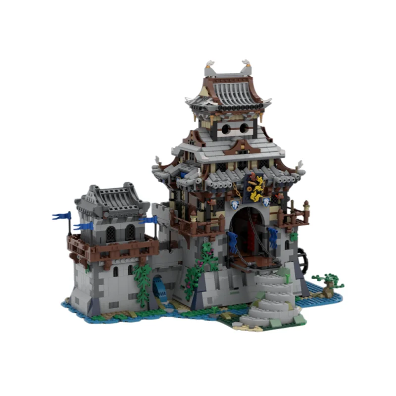 MOC Medieval House Castle Model - Small Particle Building Blocks Toy Set 3637 Pieces - Suitable for All Enthusiasts - Desktop De