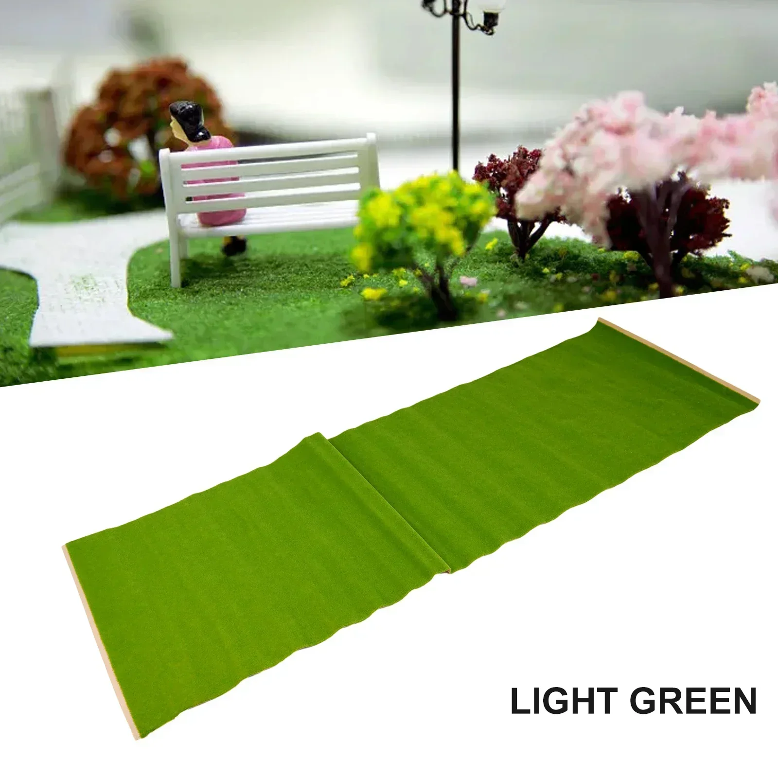 35x100cm Artificial Grass Mat Layout Train Railway Artificial Lawn Carpet Model Grass Mat Turf 3D Landscape Grass Mat Garden Dec