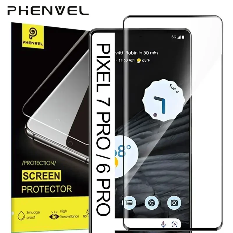 

3D Protective Glass For Google Pixel 7 Pro Full Glue Screen Protector Pixel 6 Pro Anti Shatter Tempered Glass Film