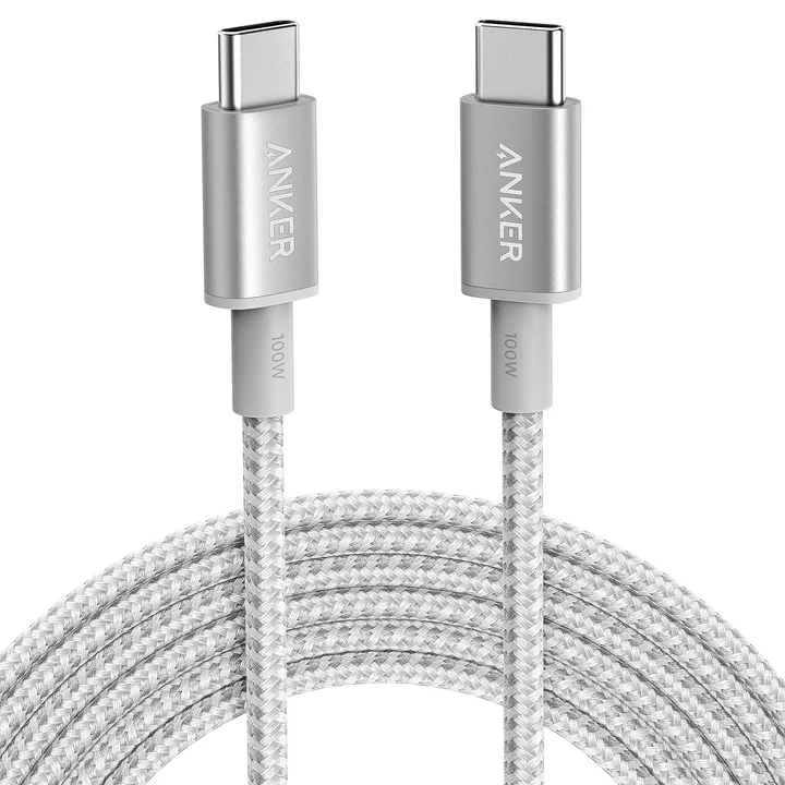 Anker USB C to USB C Cable 100W 10ft New Nylon 2.0 Type C Charging Cable Fast Charge for MacBook Pro iPhone 15 Series
