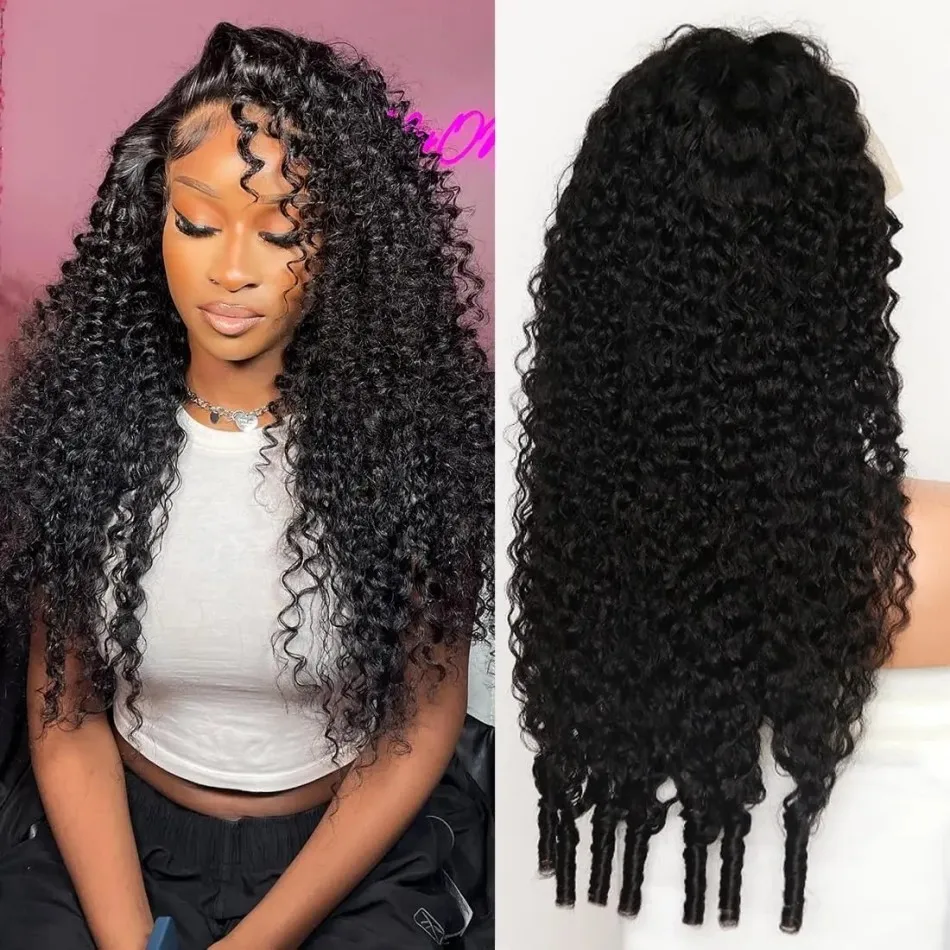 Burmese Curly Virgin Human Hair Wig Natural Black 13x4 HD Lace Wig Pre Plucked 30 40 Inch Brazilian 13X6 Hd Lace Frontal Wig Water Wave Beginner Friendly