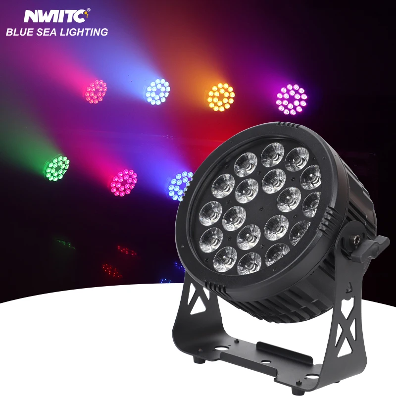 

L-111 New Wedding DJ Outdoor 18x18w Rgbwa Uv 6in1 Led Flat Par Can Stage Lights