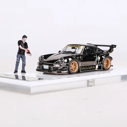 Star Model 1:64 RWB930 Electroplating Black Alloy Model Car