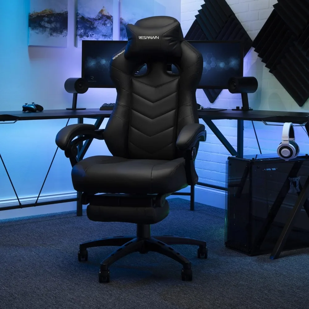 Ergonomic Game Chair, Video Gaming Adjustable Computer Desk Chair with Footrest, Reclining Gamer Chairs, Gaming Chairs