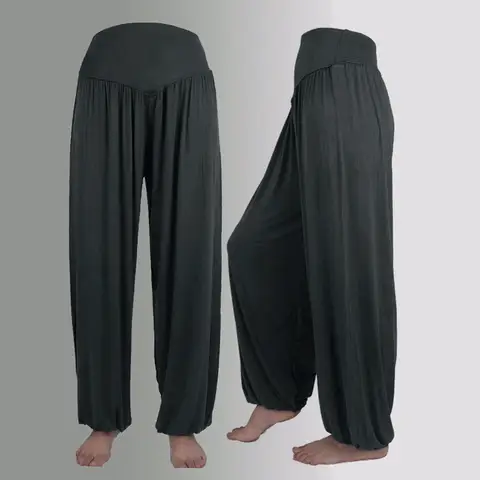 Pantalones de Yoga holgados para mujer, pantalón de entrenamiento, baile, correr, cintura alta