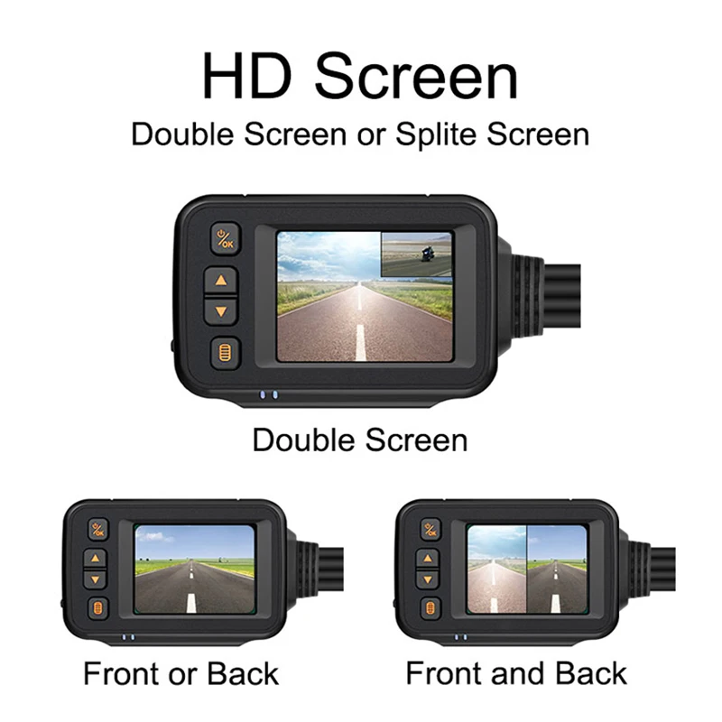 Moto Impermeable GPS Dashcam 720P Waterproof Shockproof Dual Videoregistratore with 720P WIFI Fotocamera New Condition view 4