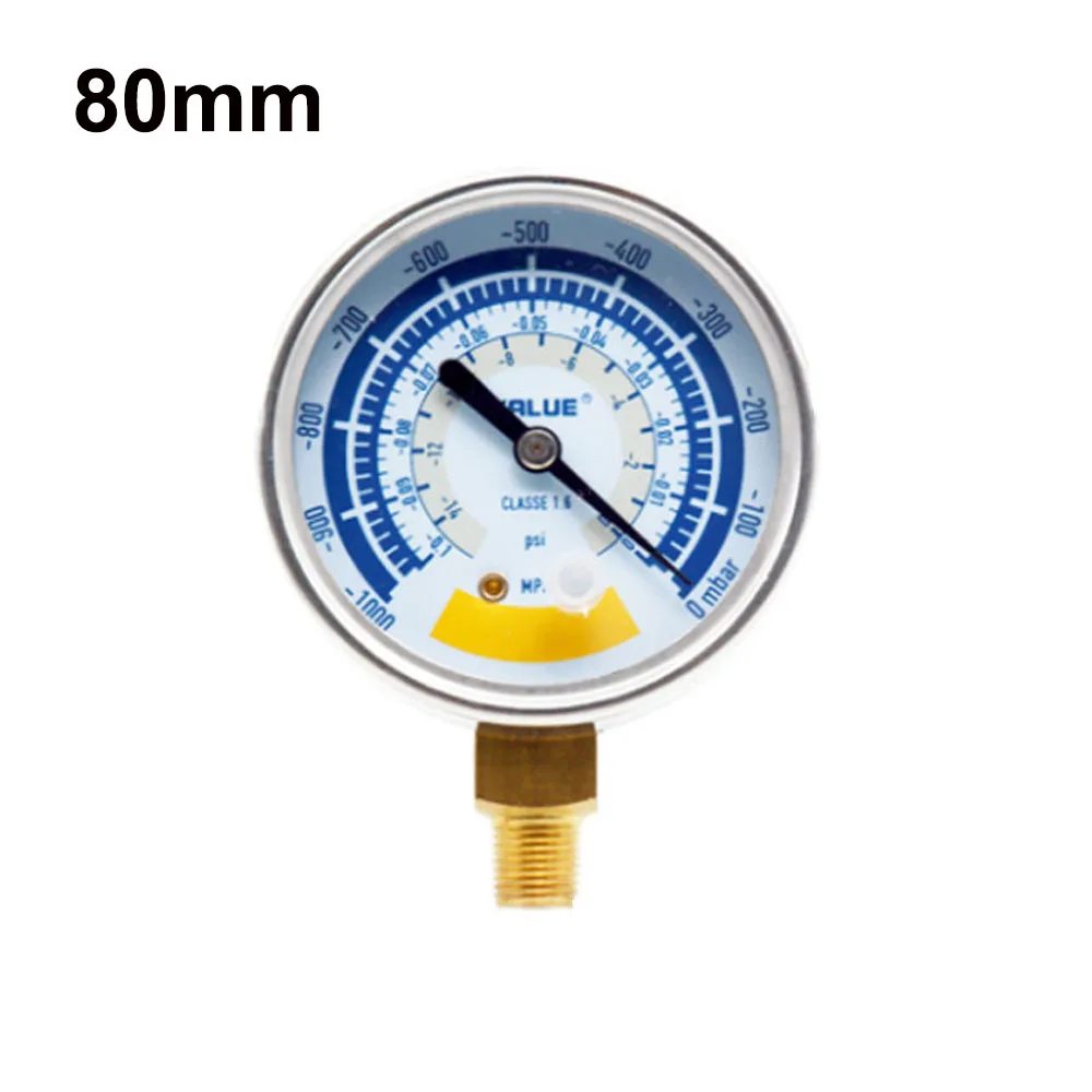 1 Pc Pressure Gauge 80MM Diameter Surface Vacuum Gauge Pressure Gauge Durable Pressure Gauge Suitable For 2-Liter Pump