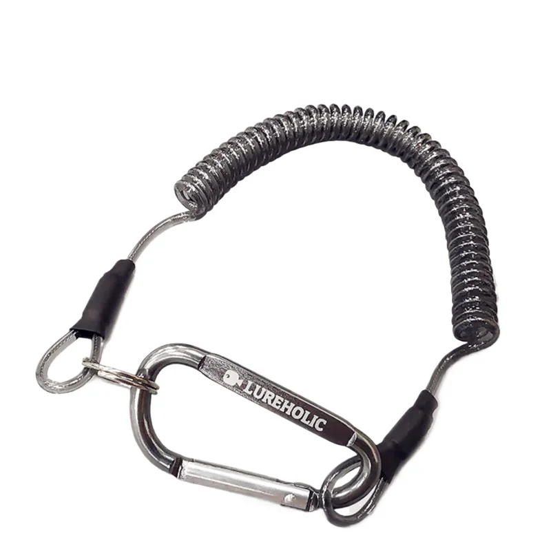 Steel wire core missed Luya clamp fish control lanyard buckle rope telescopic elastic pull rope