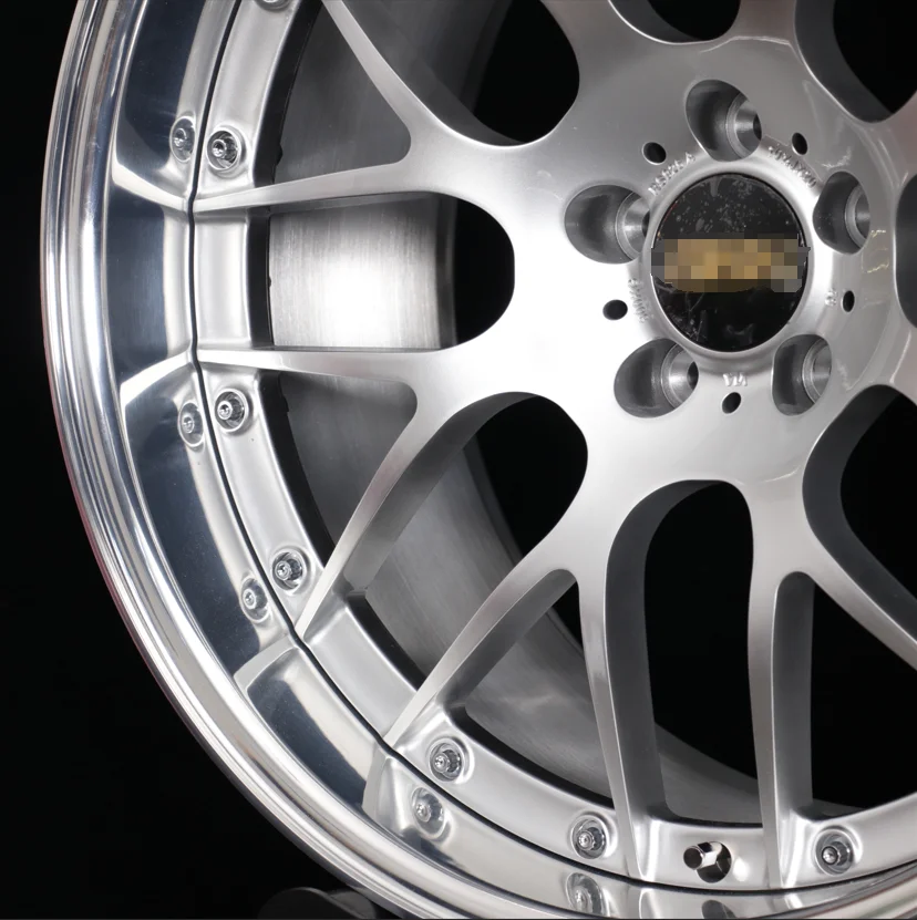 For BMW M2 M3 M4 E36 E46 E46, Mercedes Audi, Porsche 911 997 2-piece 18'' 19'' 5x112 5x120 Forged Wheels with Chrome Rims view 5