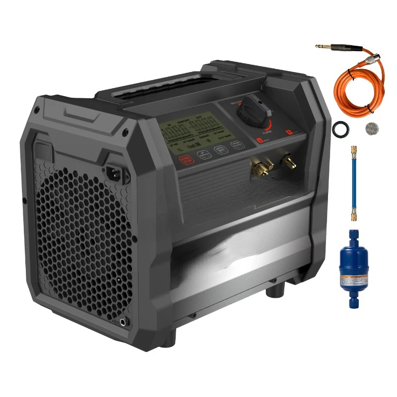 

Brushless DC Refrigerant Recovery Machine 1HP RR24M Oil-less use together with Recovery Cylinder with Float Switch