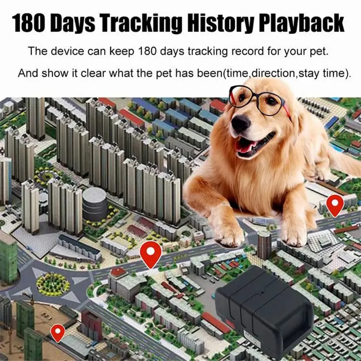 Pet Tracker Gps Collar for Dogs Gps Tracking Animal Real Time Tracking IP67 Waterproof Hound Locator for Medium Big Dogs