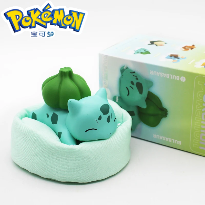 Japanese Cure Pokemon Bulbasaur Anime Figure Pikachu Action Model Decoration Collect Toys For Children\'s Christmas Gift