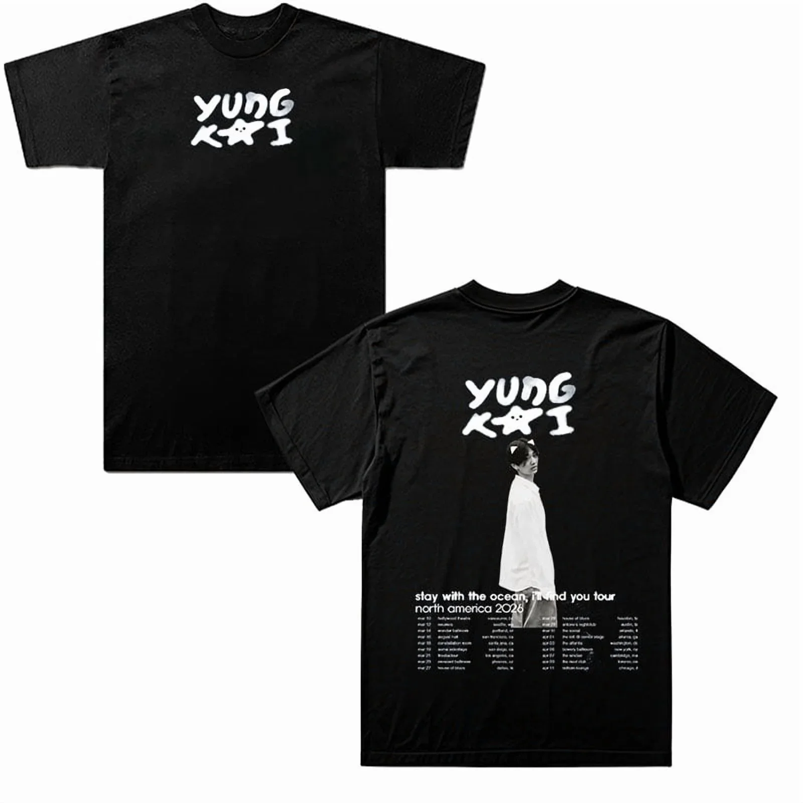 Yung Kai Merch 2026 Tour Tshirt Summer Unisex Short-sleeved T-shirt Fashion Y2K Printed Casual Stylish Design Tee