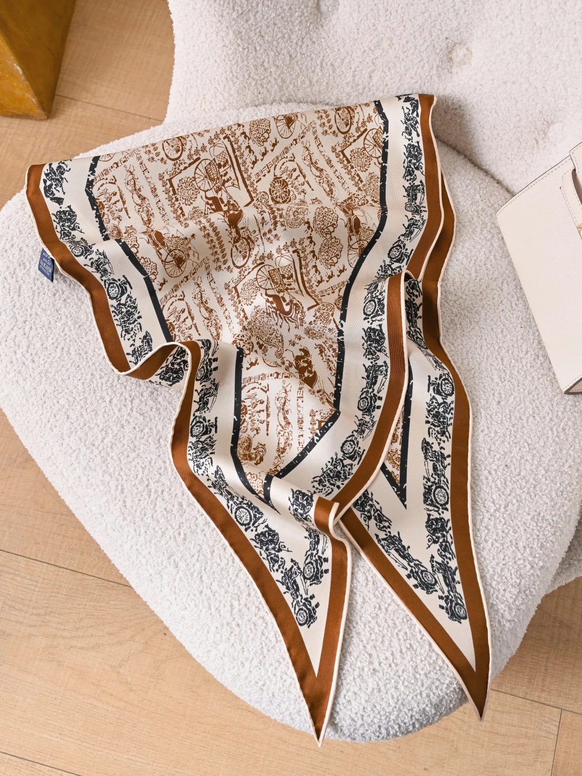 

Rhombus Silk Twill Scarf Neck Scarves Bag Belt Head Shoulder Decoration Summer Hair Accessories