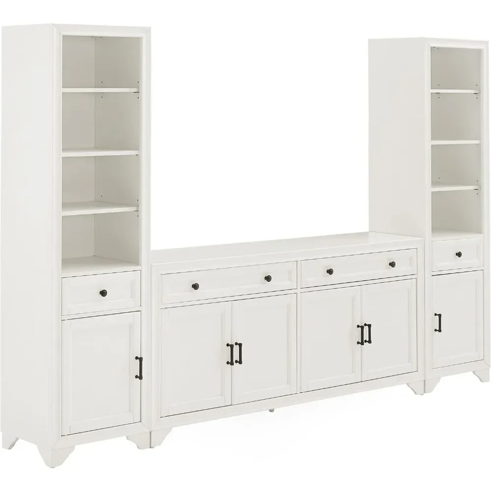 

Tara 3-piece package sideboard and bookshelf set, adjustable, removable, floor-standing