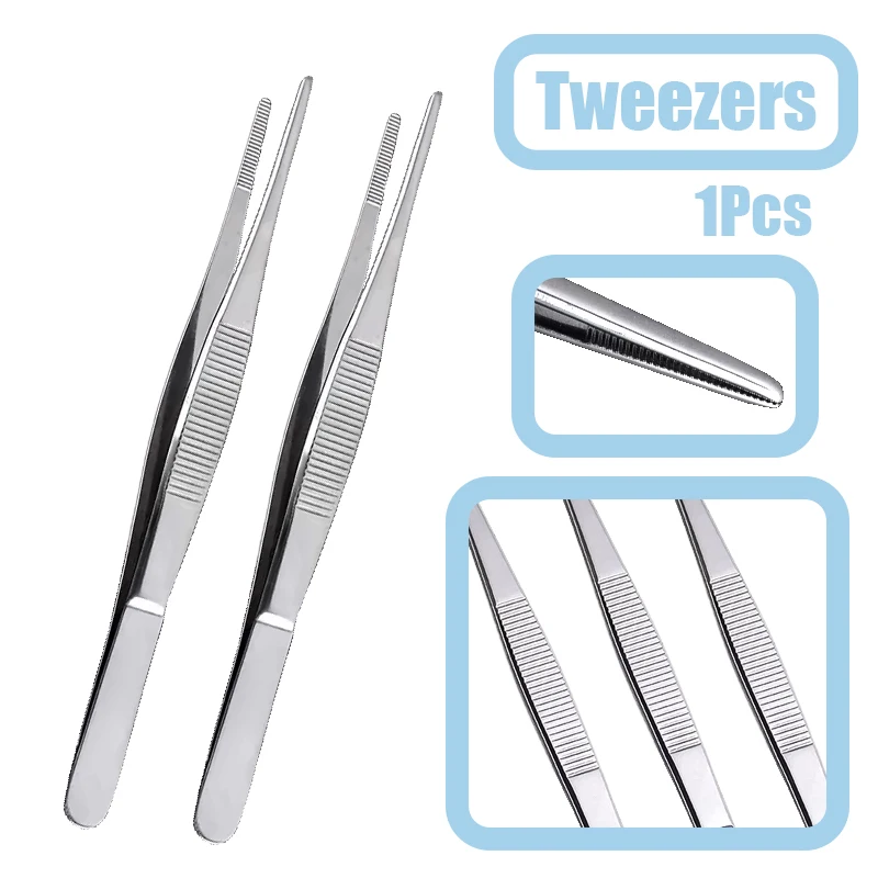 Straight Forceps Straight Head Elbow Thicken Medical Tools Tweezers Stainless Steel Medical Dental Precision