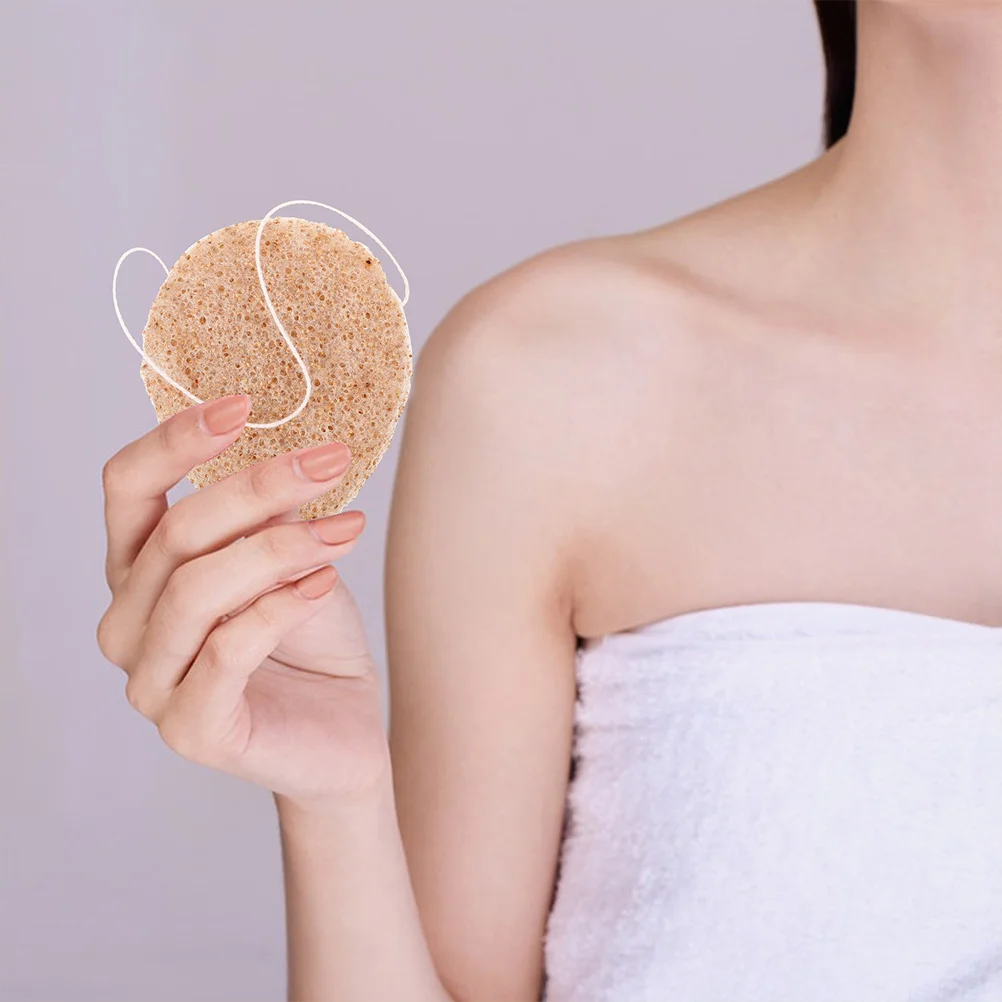 ฟองน้ำทำความสะอาดผิวหน้าแบบล้ำลึก 3 ชิ้น แผ่นขัดผิวหน้าแบบใช้ซ้ำได้ ฟองน้ำขัดหน้าสำหรับใช้ในบ้านและพกพา