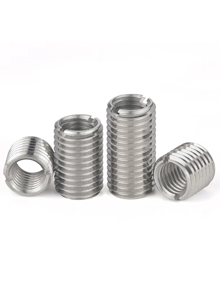 M2-M10 Stainless Steel Sotted Inside Outside Self Tapping Thread Insert Adapter Screw Nuts Sleeve Converter Nut