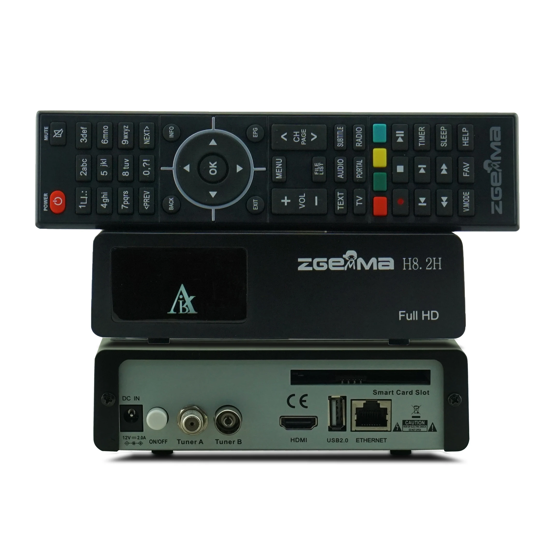 Zgemma h8.2h 1080p Enigma2 Linux OS TV فك DVB-S2 + T2/C مستقبل التلفزيون عبر الأقمار الصناعية