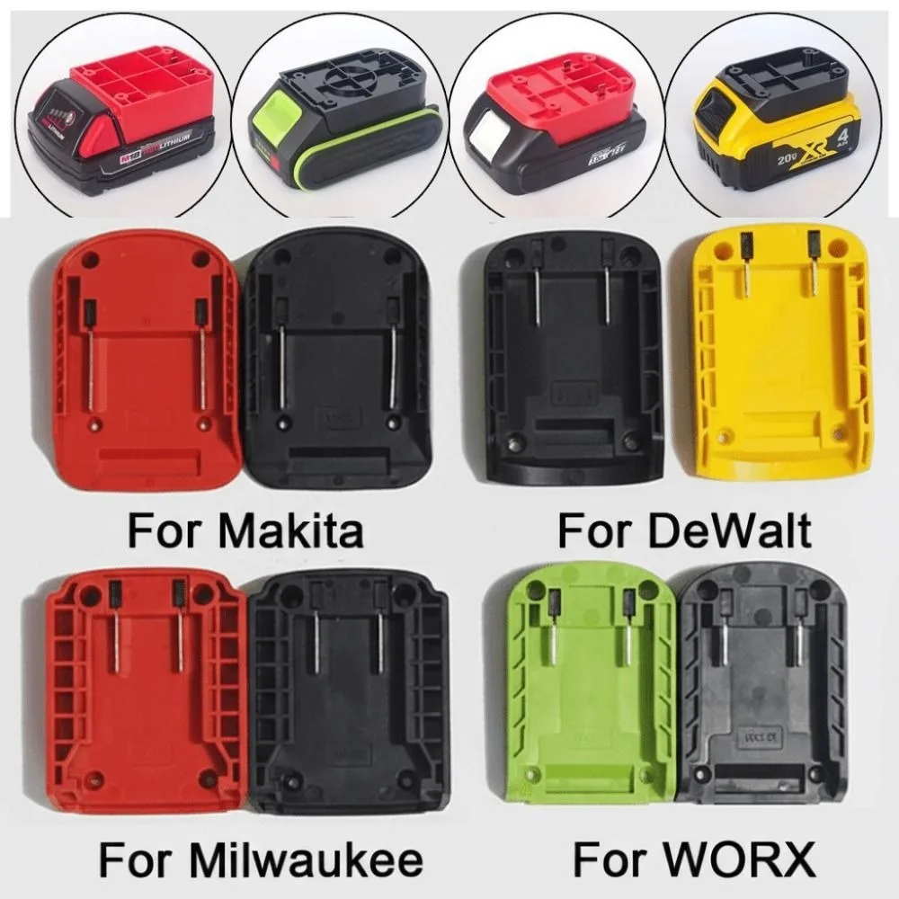ABS DIY Adapter Portable Durable Charging Head Shell Battery Connector for Makita/DeWalt/WORX/Milwaukee 18V Lithium Battery