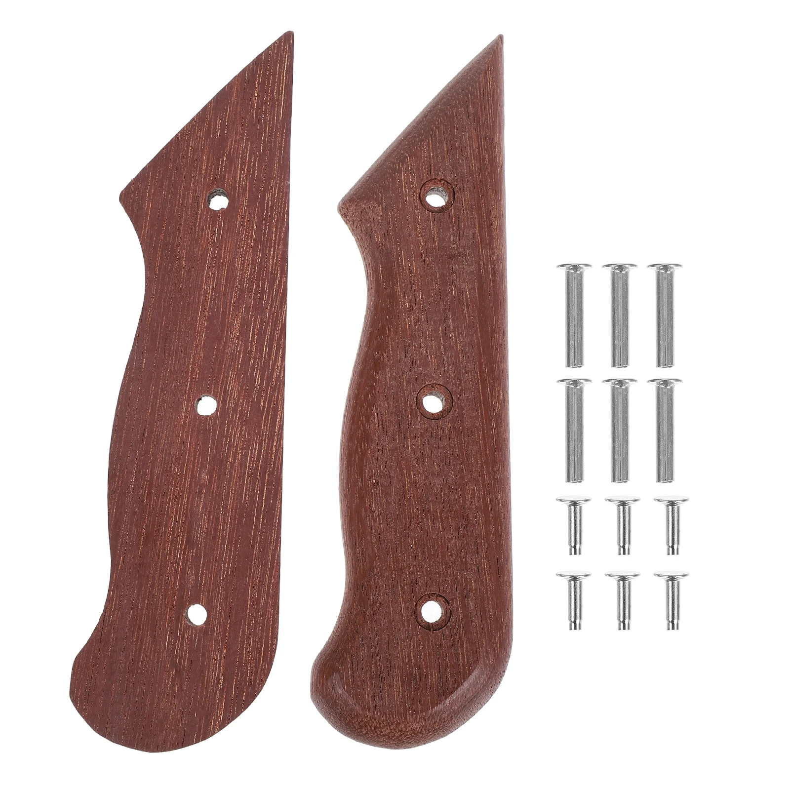 

Dark Brown Wooden Knife Handle Accessories for Replacement Ergonomic Anti Slip Compatibility Wood Construction