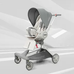 Artefatto da passeggio per bambini artefatto da passeggio pieghevole ad alta vista passeggino per bambini sdraiato a due vie carrello per bambini
