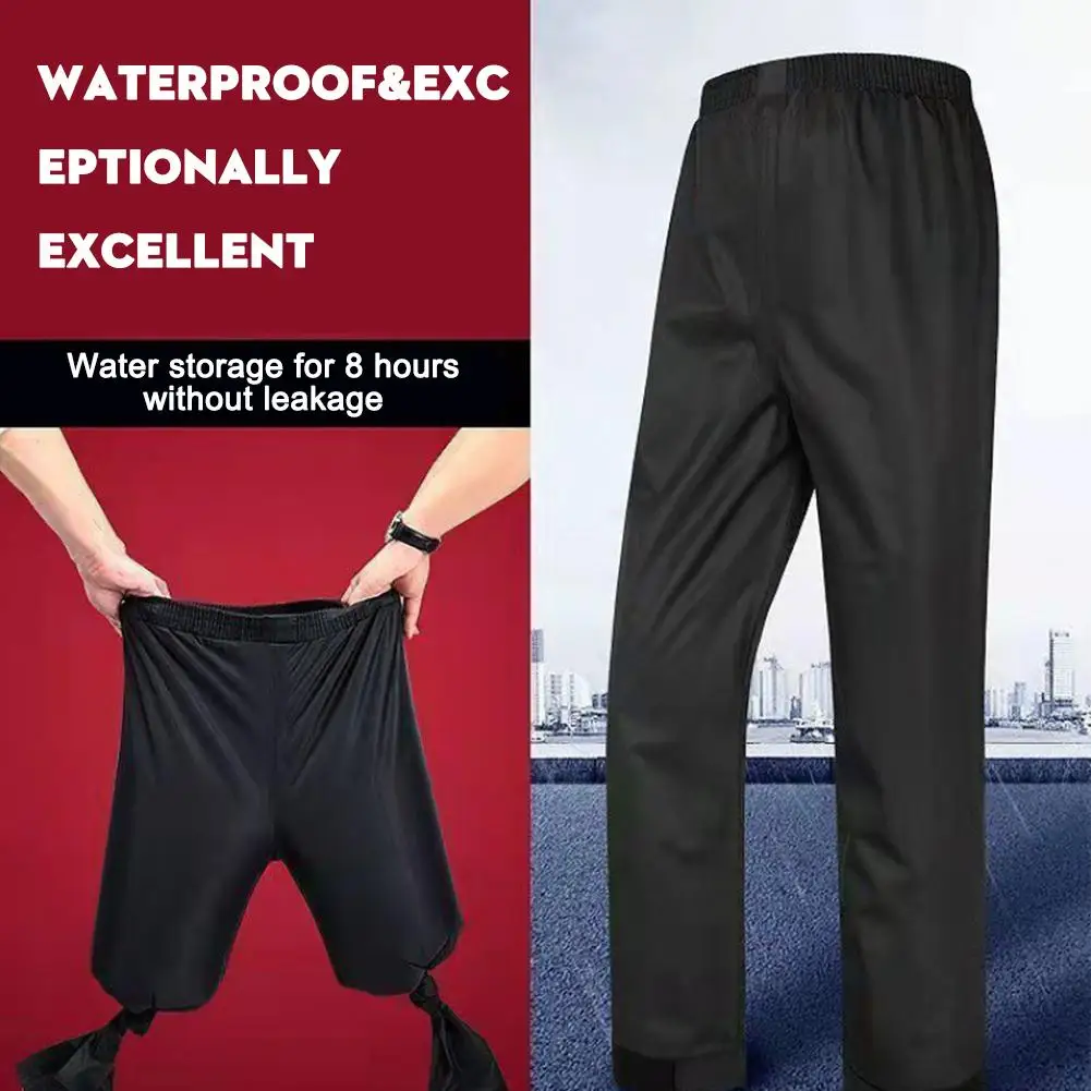 Rain Pants Lower Body Single Pair Adult Raincoat Pants Work Rider Clothes Lightweight Waterproof Takeaway Comfortable Split I8T4