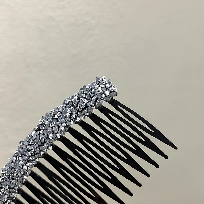 AISHG Hair Combs Plastic Hairpin Elegant Women Fashion Rhinestone Hair Clips Particle French Twist Combs Girls Hair Accessories