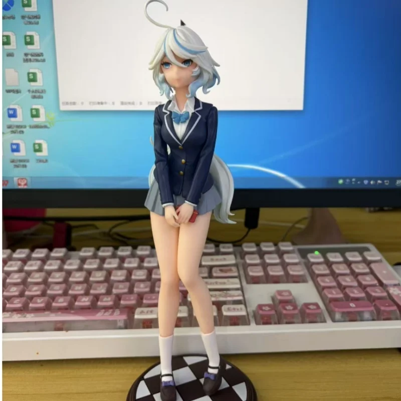 Genshin Impact Furina Jk School Uniform Anime Figure Confession Standing Pose Furina Statue Adult Collectible Model Gift