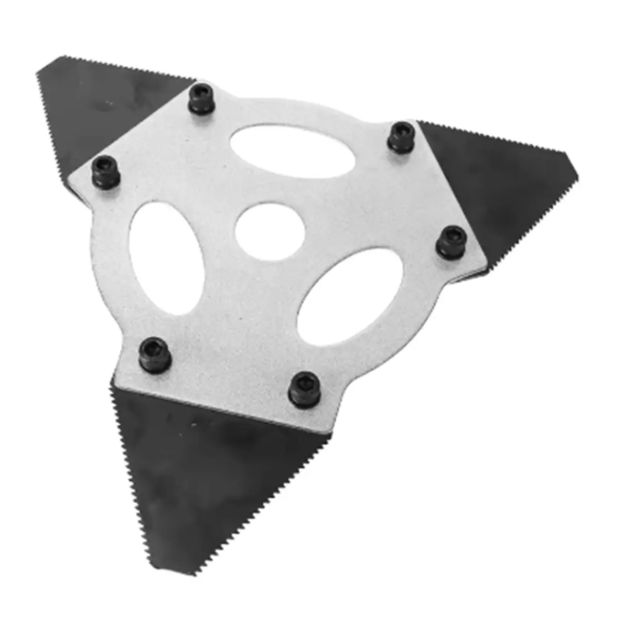 

Треугольное зубчатое лезвие для газонокосилки, универсальный аксессуар для кустореза, подходит для обрезки сада.