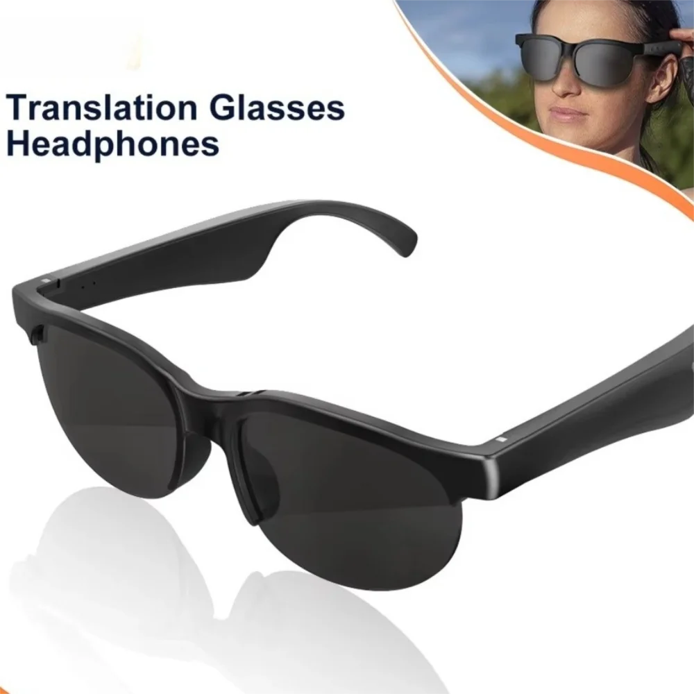 الترجمة AI النظارات الذكية 144 لغة HIFI صوت ستيريو بلوتوث نظارات سماعات IPX4 مقاوم للماء بلوتوث 5.4