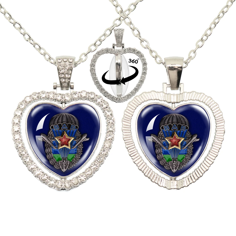 Russian Airborne Forces O Зду́Шно-Деса́Нтныевойска́ Вдв VdvFashion Heart shaped Pendant Necklace Women's Birthday Gift Jewelry