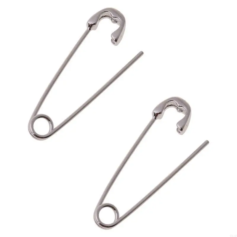 Creative Small for Fresh Pin Earrings Sterling Silver Safety Pin Stud Earrings Ear Piercing Ear Threader for Boyfrie