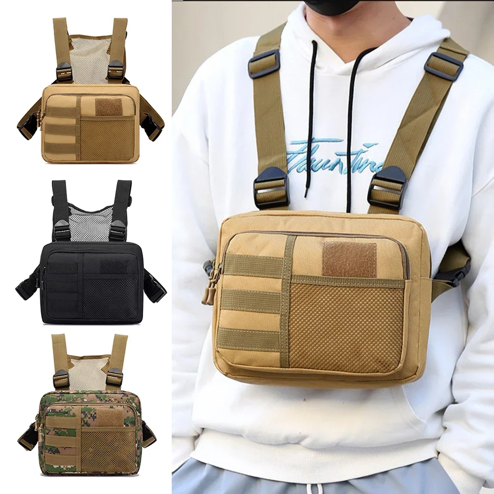 Outdoor Vest Bag Streetwear Chest Rig Packs Fashion Portable Oxford Multifunctional Multi-pockets Waterproof for Running Travel