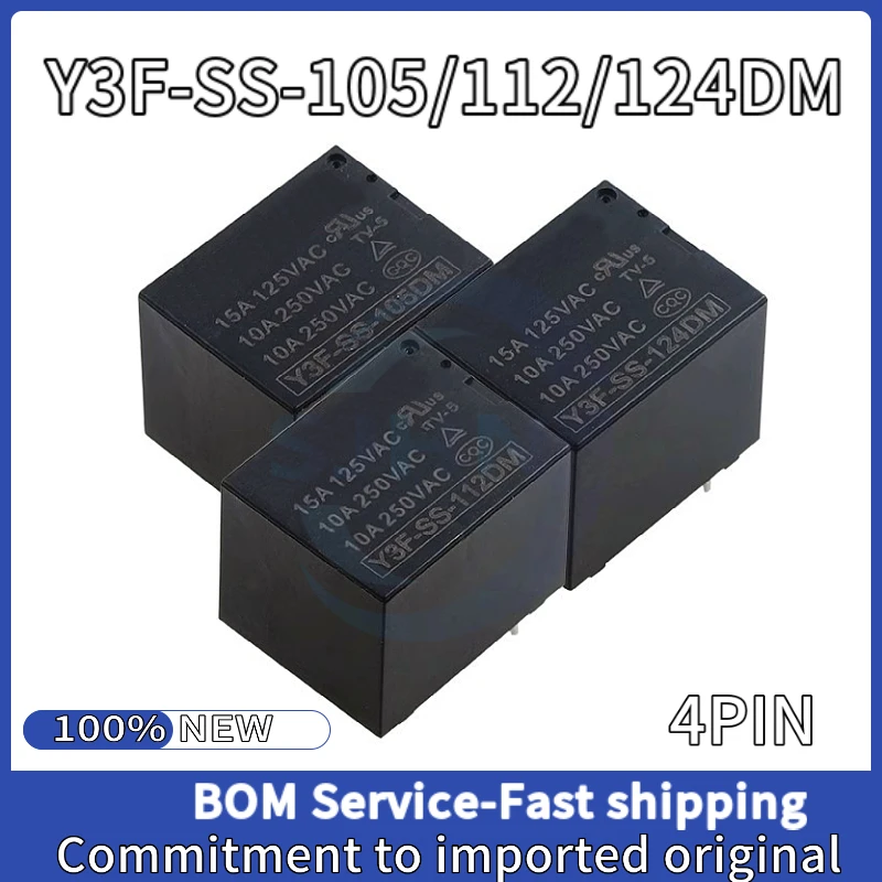 1pieces  New original Relay Y3F-SS-105DM 112DM 124DM 12A 4PIN Low Coil Power Consumption（5+ pieces, extra 40% off）