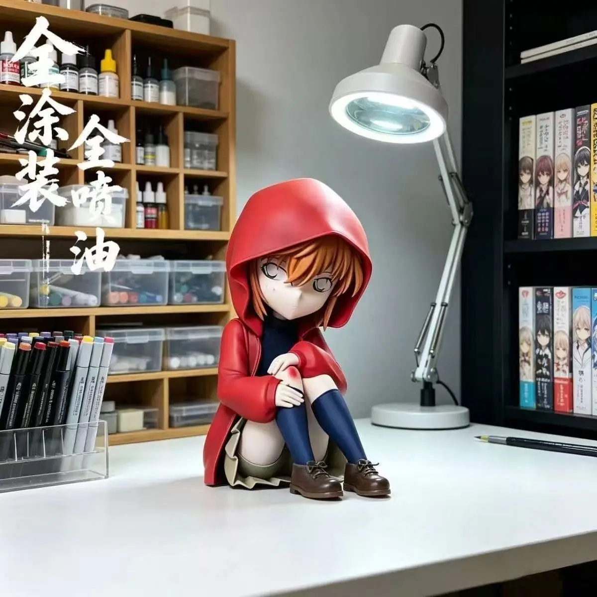 Figura de Haibara Ai de Detective Conan, Caperucita Roja, Modelo en Postura Sentada de Miyano Shiho Shirley, Adorno de Anime, Regalo