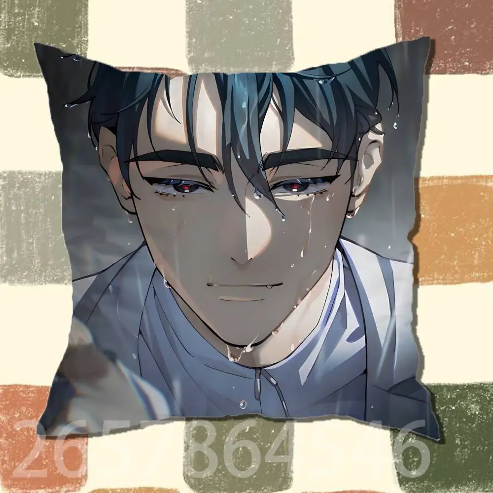 Anime A-Alien Stage Polyester Printed Pillow Cover Square 30 35 40 45 50 55 cm Soft for Sofa Bed Car Home Decor