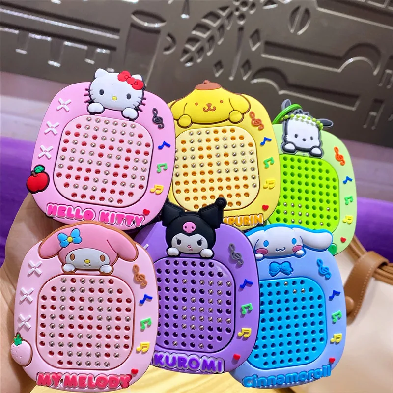 Hello Kitty Cute Cartoon Anime Peripherals Toy Maze Decompression Healing Magnetic Suction Steel Ball Graffiti Key Chain