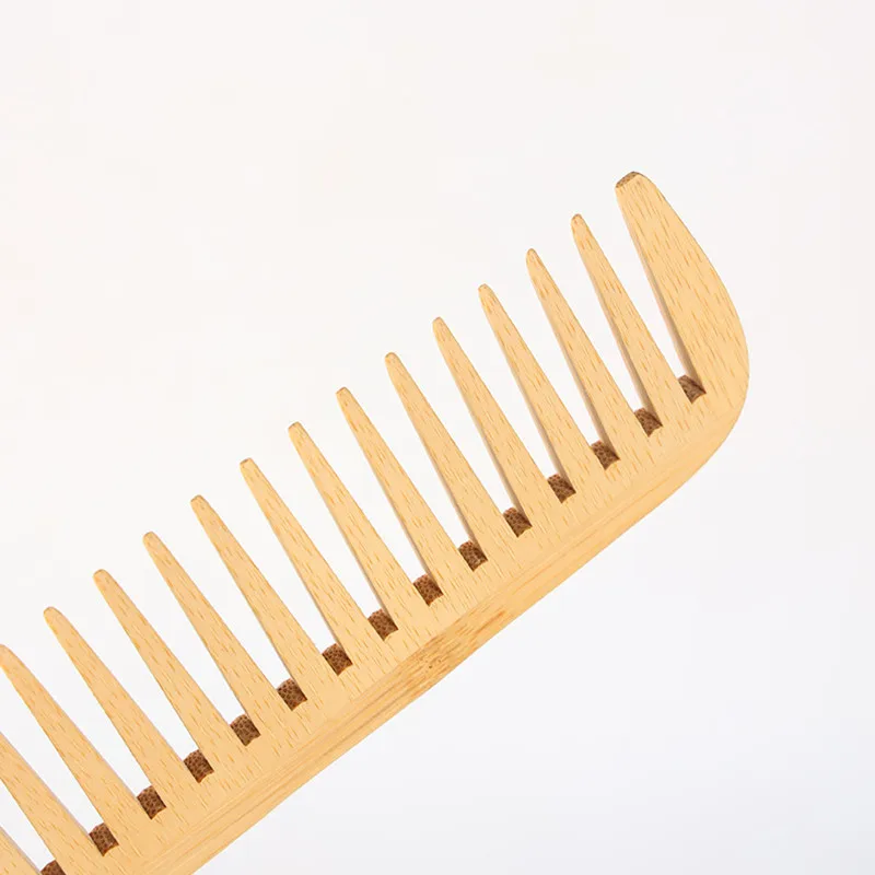 100 Pack Bamboo Comb Handmade Eco-friendly Bamboo wood Wide Tooth Comb Anti-static Anti-frizz Hair Combs for kids