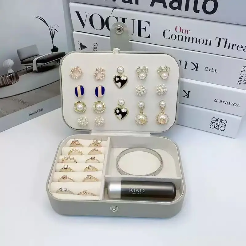 Portable Jewelry Storage Box Travel Organizer Case