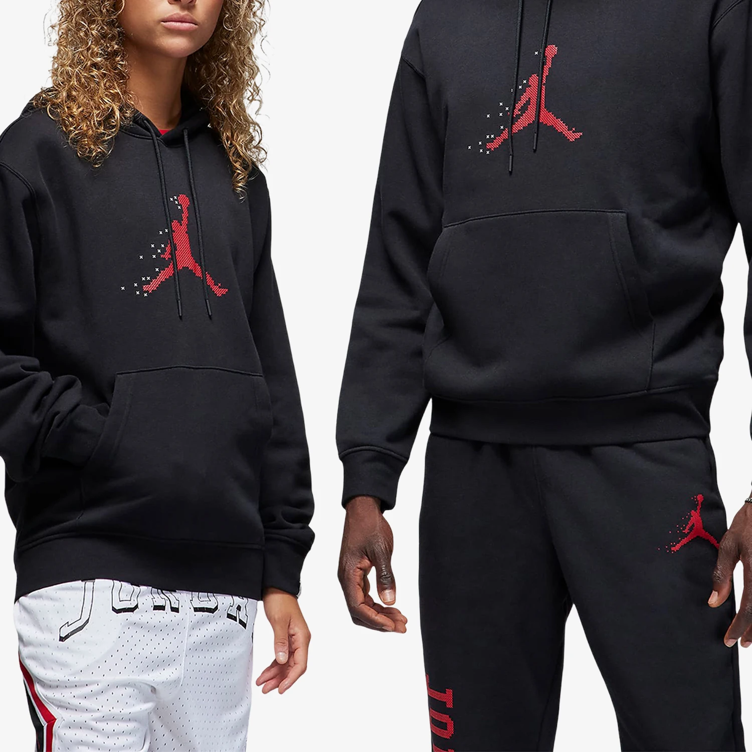 

Nike Official Genuine JORDAN Men's Knitted Fleece Lined Hooded Sweatshirt FD7466-010
