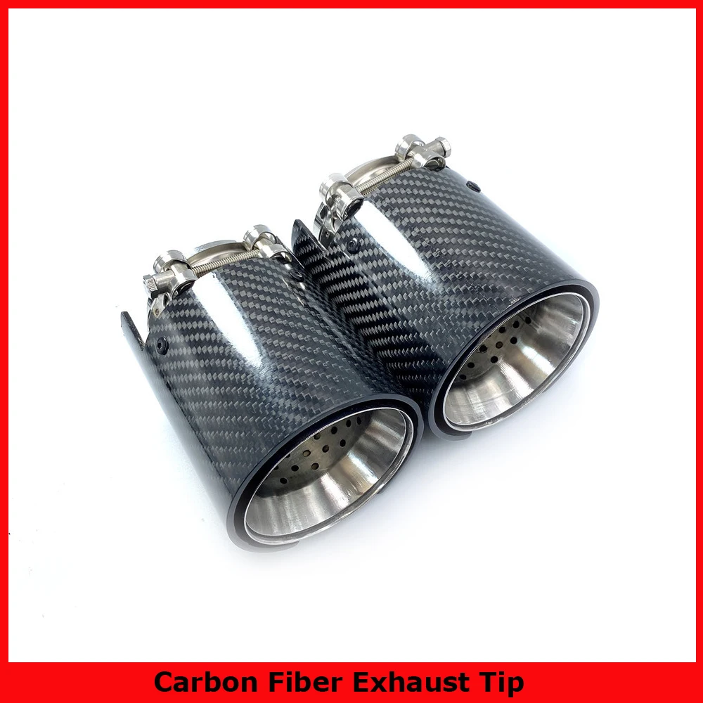 1 Piece Carbon Fiber Exhaust Pipe For M2 M3 M4 M5 F87 F80 F82 F83 F90 M135i M140i M335i M340i M235i M240i Nozzles M Muffler Tip