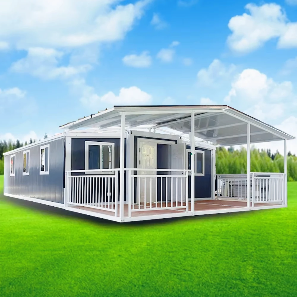 Customized 40ft Expandable House Prefab Container Houses Hurricane Proof 3 Bedroom 20ft Mobile Expandable Light Steel Tiny Home