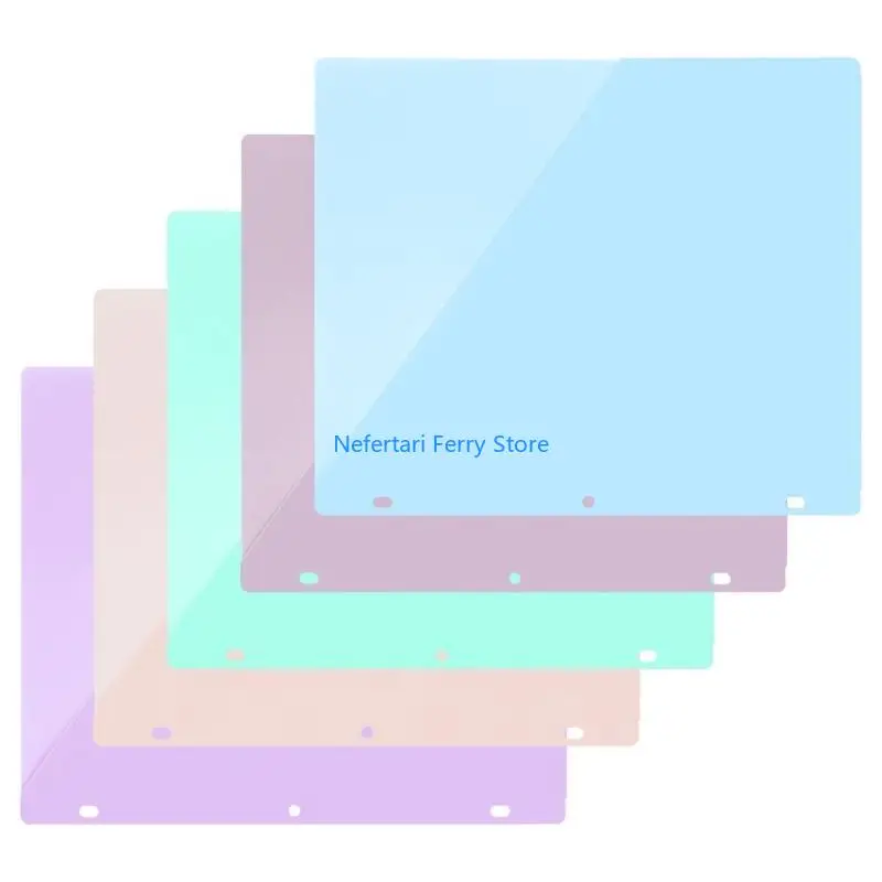 

A9BD 5Pcs 3 Rings Binder Dividers with Front Pocket Letter Size Dividers for Office